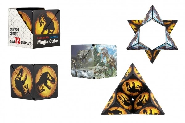 Casse-tête magnétique cube dinosaure