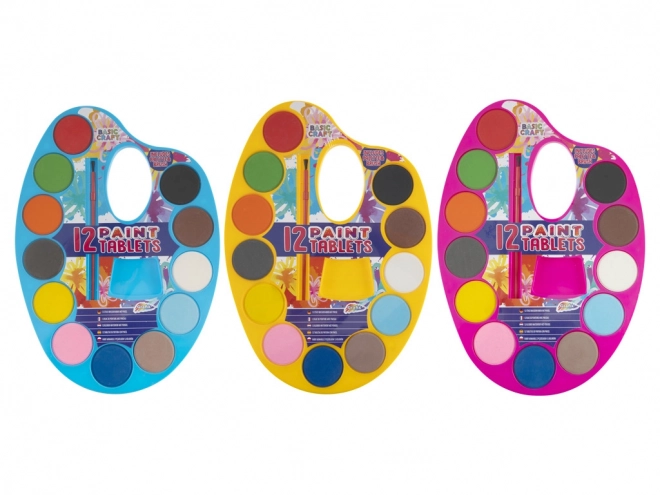 Palette de couleurs à l'eau Grafix 12 pcs jaune