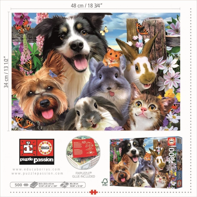 Educa Puzzle selfies amusantes 500 pièces