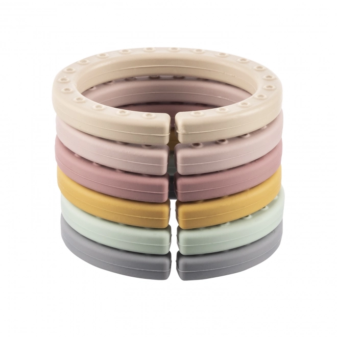 Anneaux multifonctionnels en silicone, Multicolore