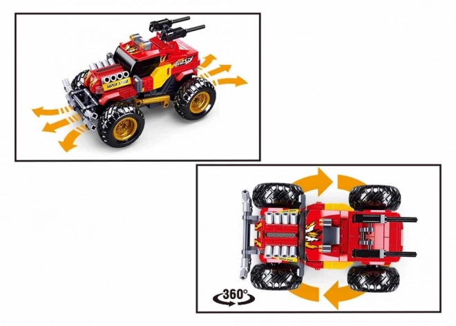 Sluban Power Bricks RC tout-terrain rouge à télécommande