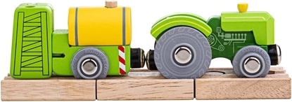 Bigjigs Rail tracteur avec remorque – vert