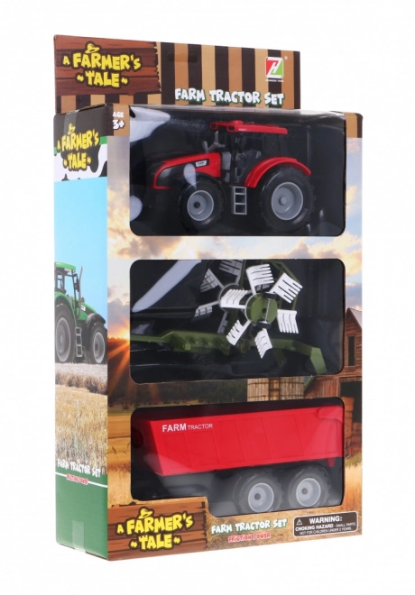 Tracteur avec remorque basculante pour enfant 3+ Pièces mobiles + Friction motrice