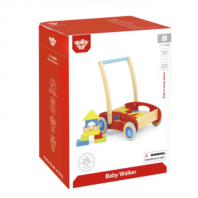 Marchette en bois avec cubes Tooky Toy