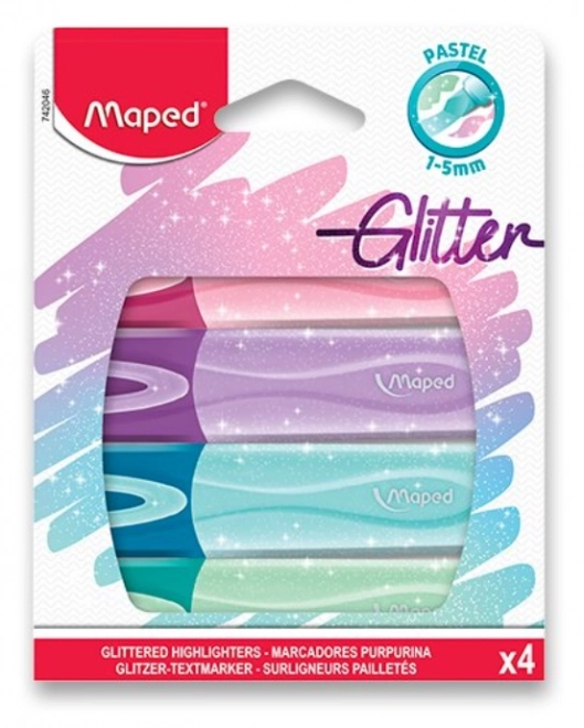 MAPED Surligneurs Classic Glitter 4pcs