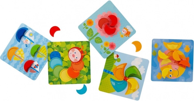 Haba puzzle d’emboîtement en bois Lune colorée