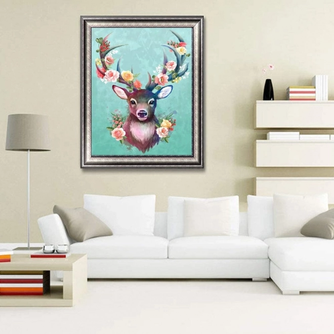 Mosaïque de Diamant 5D 30x40 cm avec motif Cerf