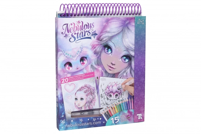 Nebulous Stars livres à colorier avec feutres aquarelle