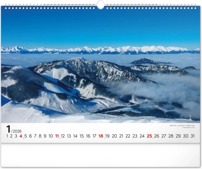 Calendrier mural Magiques Tatras 2026