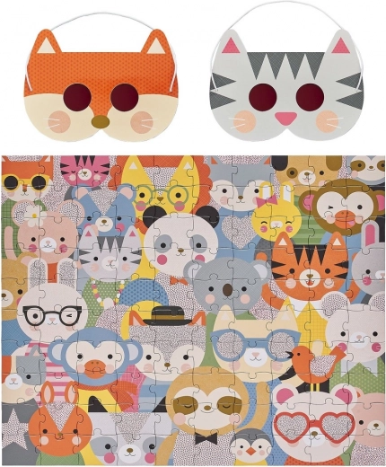 Scène colorée pleine d’animaux