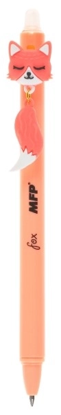 Stylo à bille effaçable avec renard 0,5 plastique bleu 4 couleurs 36 pièces dans une boîte
