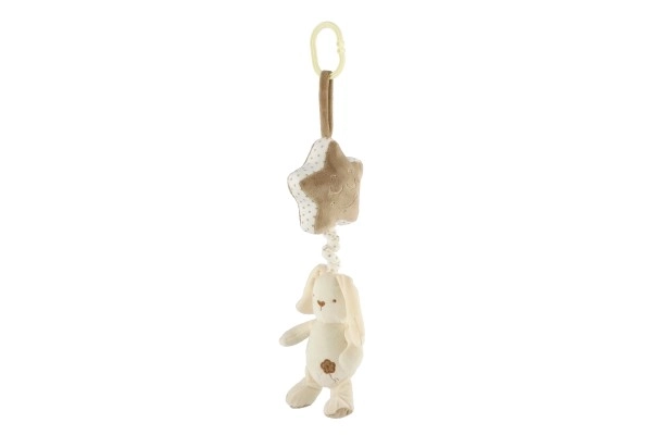 Lapin en peluche suspendu avec étoile pour lits et poussettes
