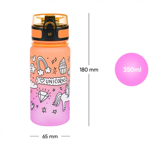 BAAGL Bouteille Tritan Gradient Licorne 350 ml