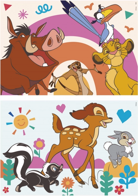 Puzzle en bois Le Roi Lion et Bambi par Educa