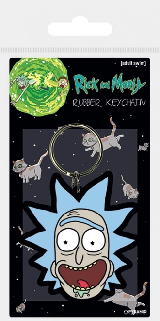Porte-clefs en caoutchouc, Rick et Morty - Rick sourire fou