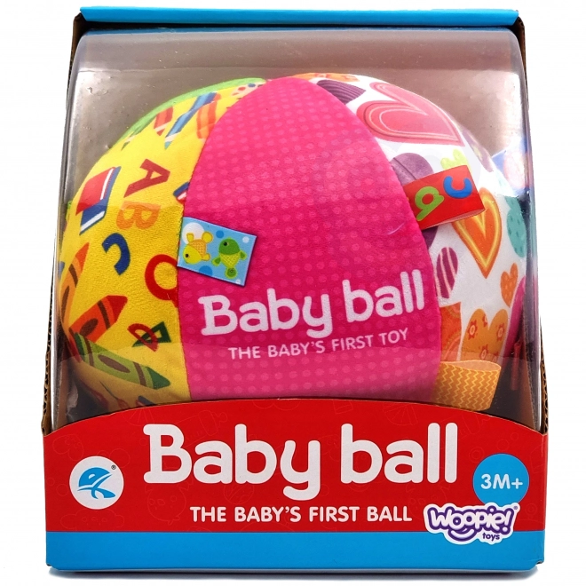 Balle douce pour bébé avec étiquettes et sons