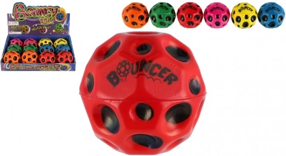 Balle rebondissante extrême Météorite en mousse 6 cm – assortiment de 6 couleurs, 12 pcs en boîte