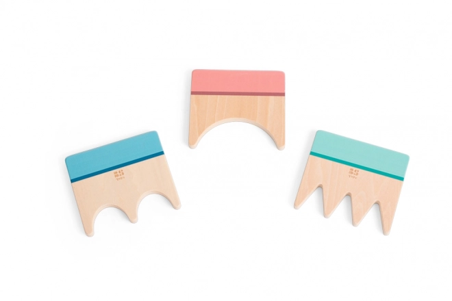 Outils en bois pour créer des motifs dans le sable - 3 pièces