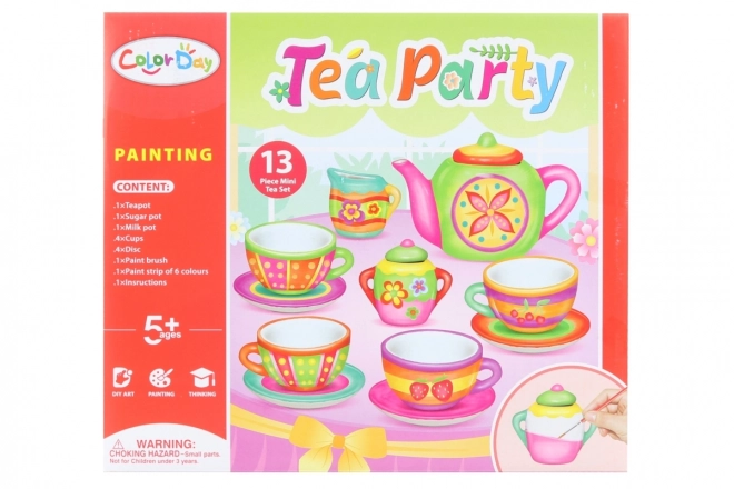 Peinture d'un ensemble à thé