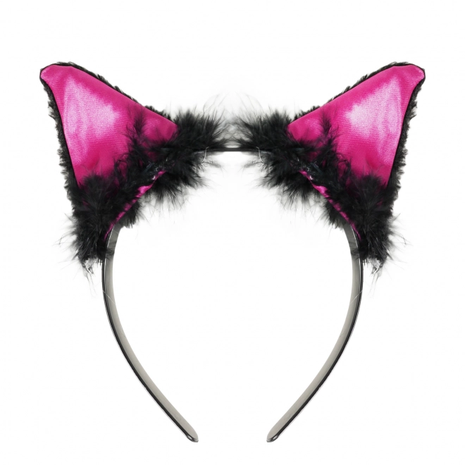 Accessoire de carnaval Chat avec oreilles et plumes