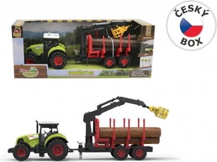 Tracteur MaDe avec remorque et bras – vert