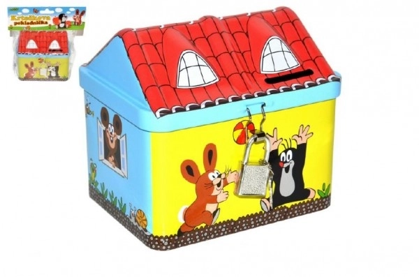 Tirelire Petite Taupe maison avec serrure