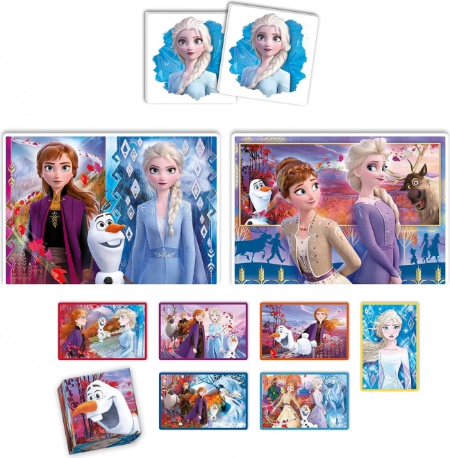 CLEMENTONI Coffret de jeux La Reine des neiges 4 en 1