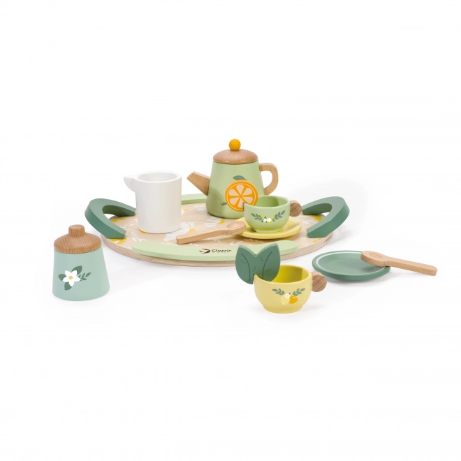 Ensemble de thé en bois 14 pièces