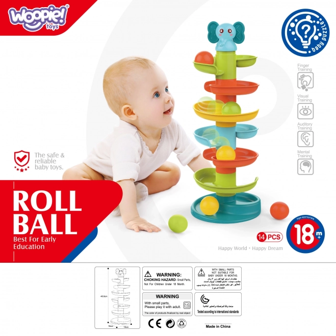 Piste à billes en spirale pour tout-petits