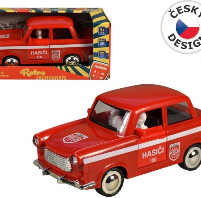 Camion de pompier rétro à inertie