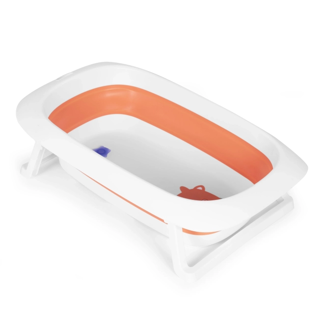 Bain pour bébé - bain pliant avec vidange 81 cm - ECOTOYS – orange