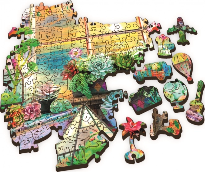 Puzzle à assembler TREFL Wood Craft Origin Maison de plage 501 pièces