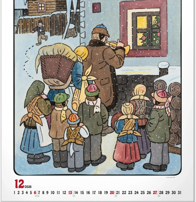 calendrier mural Josef Lada 2026
