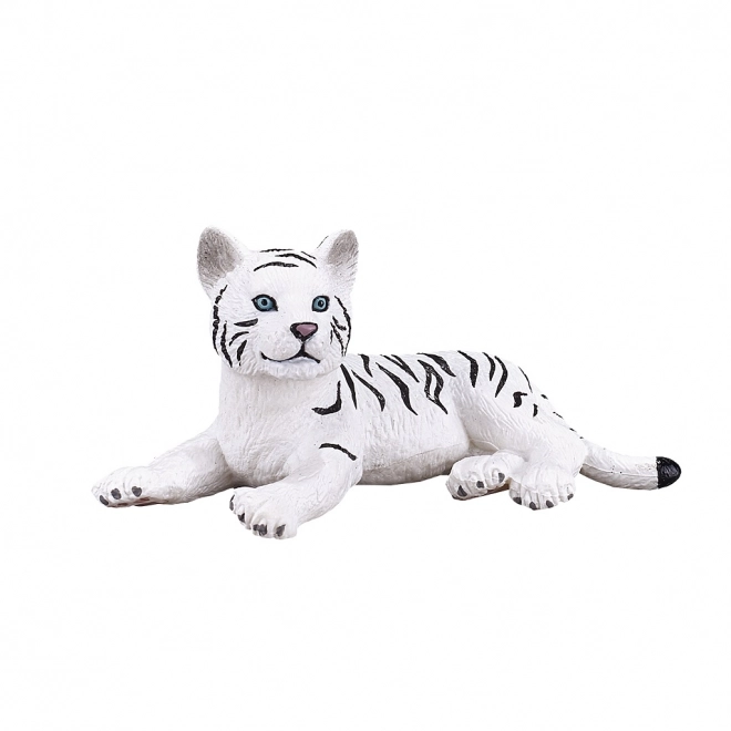 Figurine de Tigre Blanc Couché