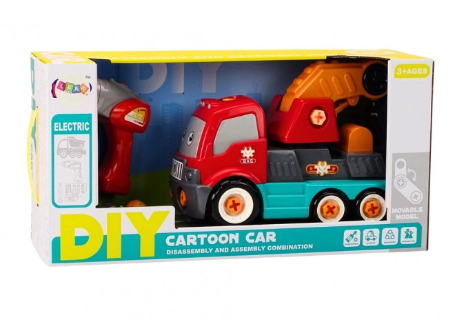 Camion de dessin animé avec grue DIY