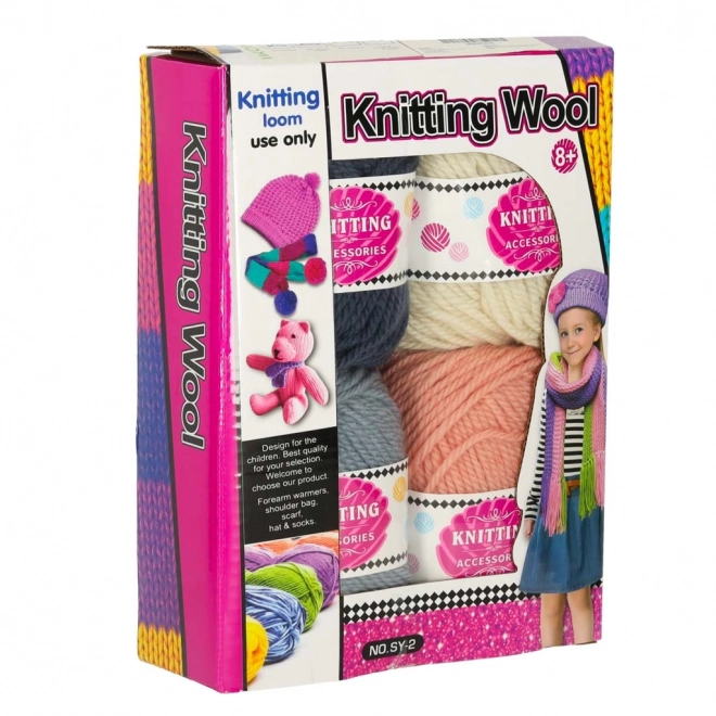 Ensemble de fils colorés pour tricot 4 pièces