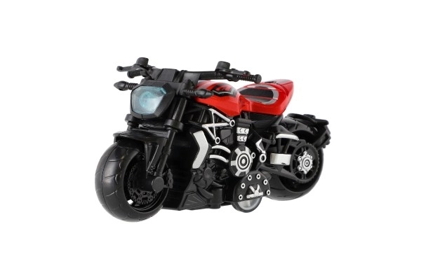 Moto métal/plastique 10 cm à rétro-friction mixte couleurs