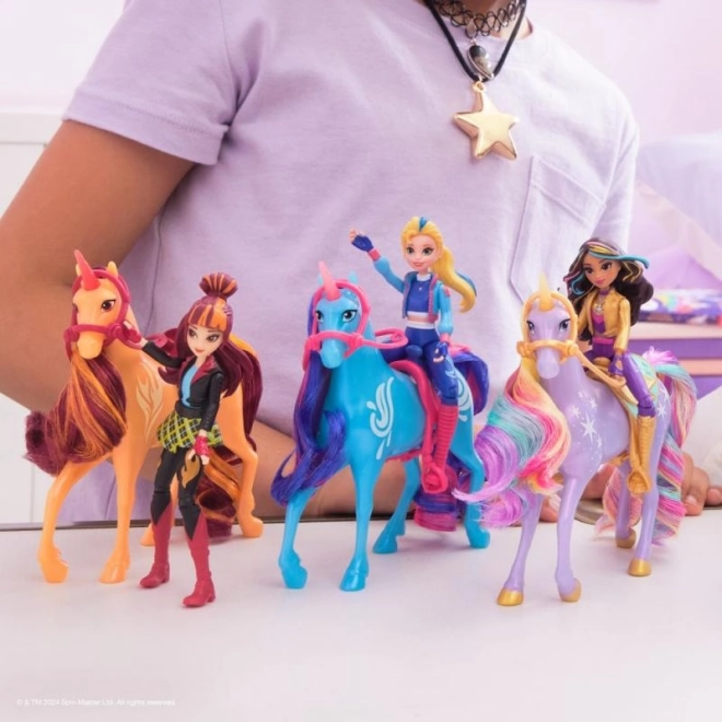 Figurines de l'académie des licornes 11 cm Layla et Glacier
