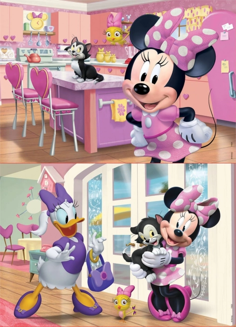 Puzzle en bois Minnie 2x25 pièces