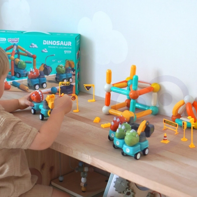 Ensemble de construction dinosaures blocs magnétiques Woopie