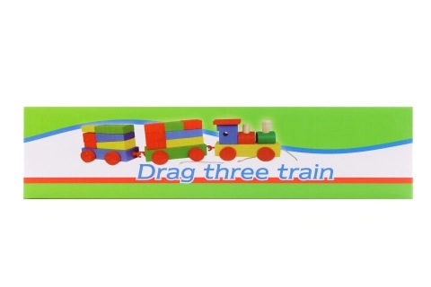 Petit train en bois avec remorque
