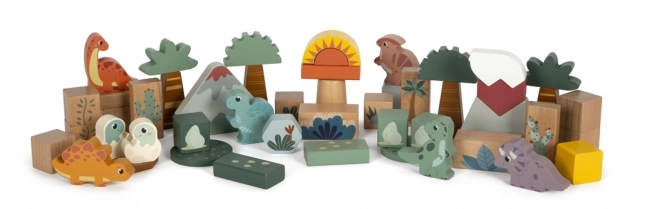 Petits pieds Blocs en bois Dino
