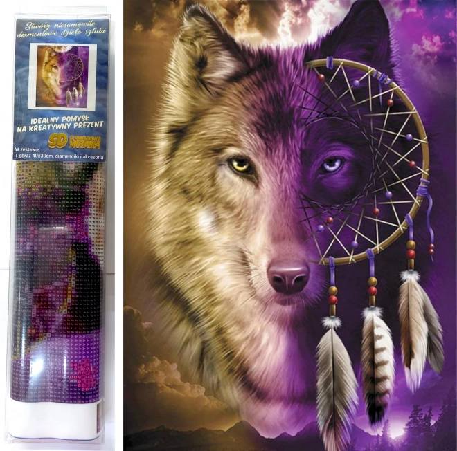 Norimpex Peinture Diamant Rêve de Loup 30x40cm