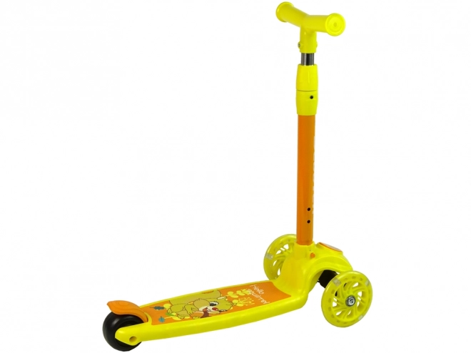 Trottinette d'équilibre Tricycle Roues Lumineuses Écureuil Jaune