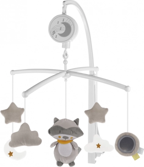 Mobile de lit avec jouets en peluche - Raton laveur