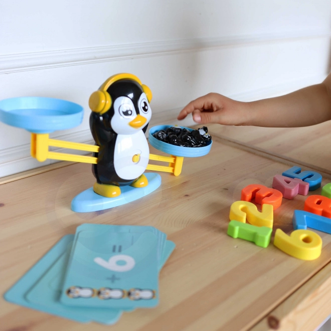 Balance d'équilibre Woopie avec pingouins pour l'apprentissage des mathématiques