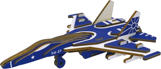 Puzzle 3D en bois Avion de combat SU27