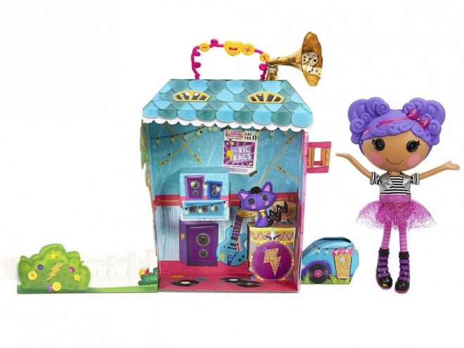 Grande poupée rock Storm E. Sky 33 cm avec chat violet