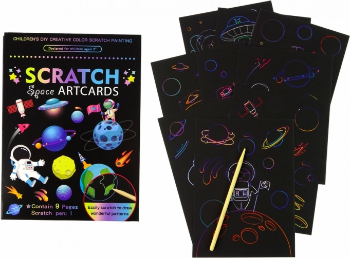 Livre à gratter pour enfants – espace