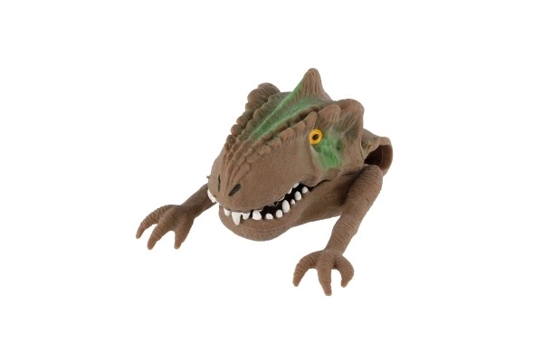 Marionnette dinosaure 6x8cm silicone 3 couleurs